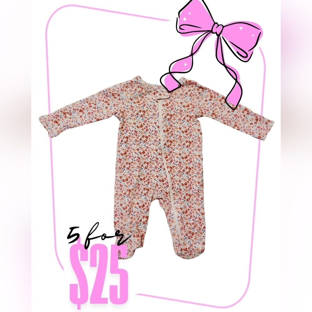 Carter's Multicolor Floral Footie